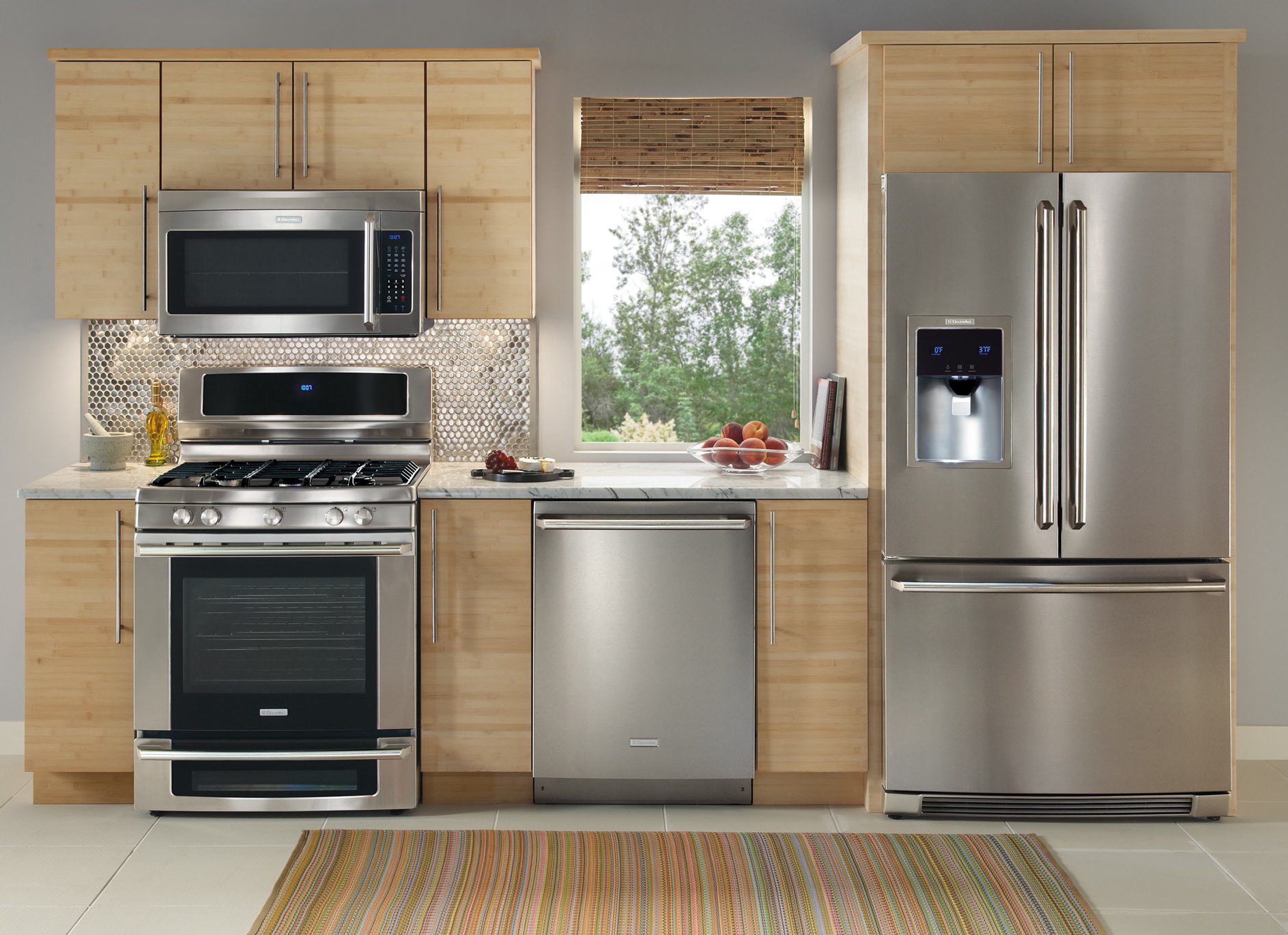 wall of appliances kitchen
